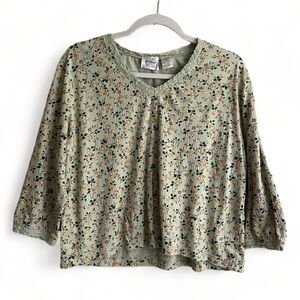 Vintage Jason Maxwell lace trim floral top
